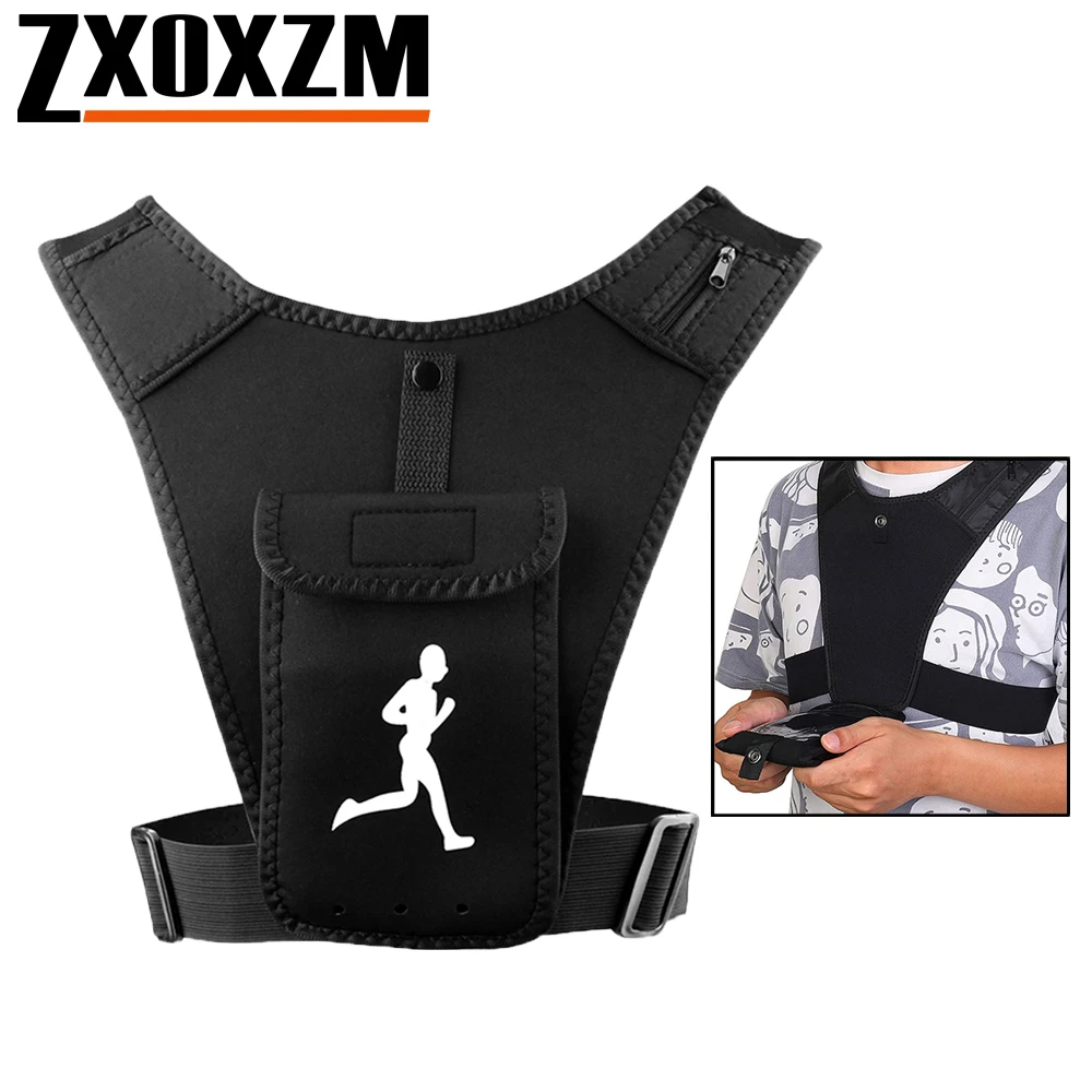 Running Gear Essential - Verstelbaar hardloopvest, telefoonhouder voor heren en