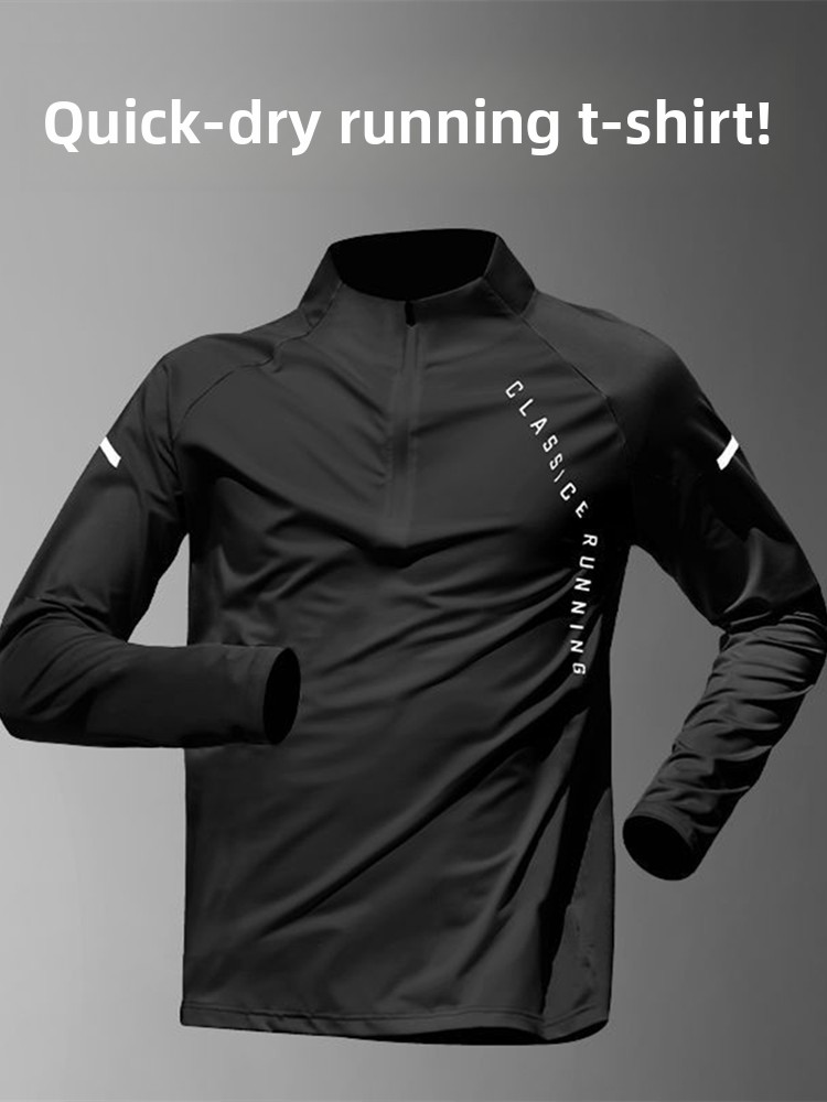 Running Gear Quick Dry - Herentrainingkleding snel drogend longsleeve t-shirt halfrits