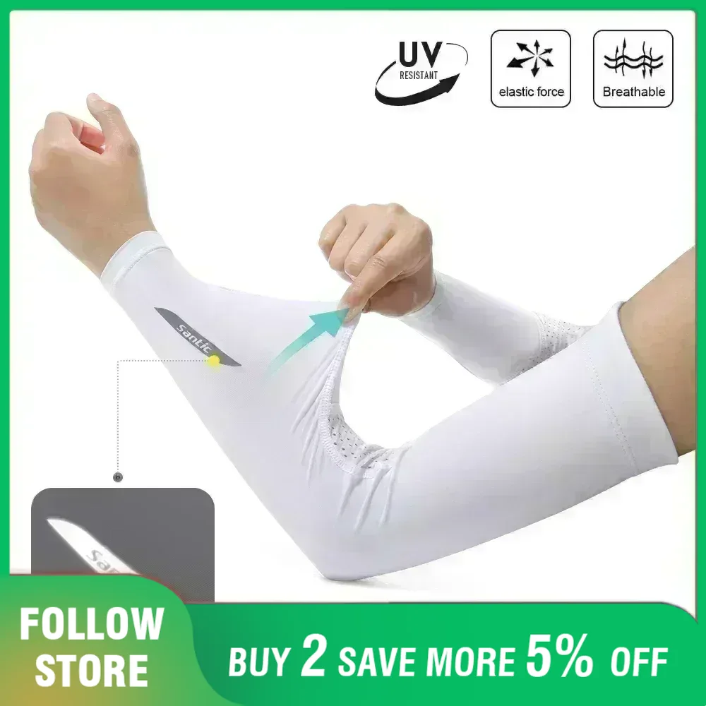 Running Gear Essential - Santic Sports Arm Compressiemouwen Nieuwe zomer
