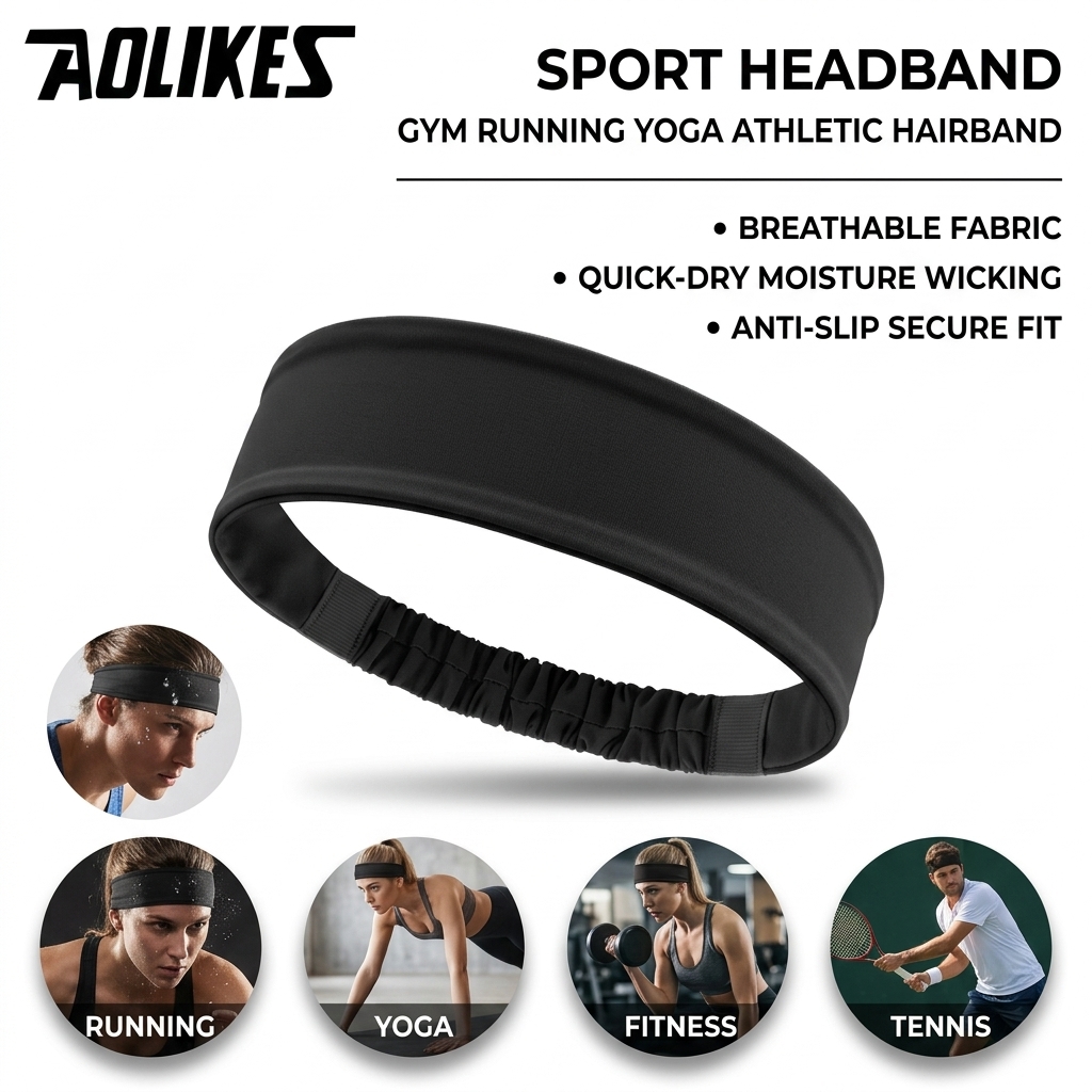Polyester zweetband voor gym f - Running Gear Quick Dry recensie en prijs