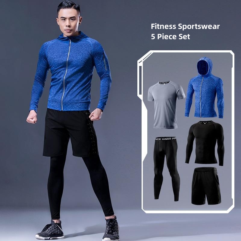 5-delige fitnesskledingset voo - Running Gear Quick Dry recensie en prijs