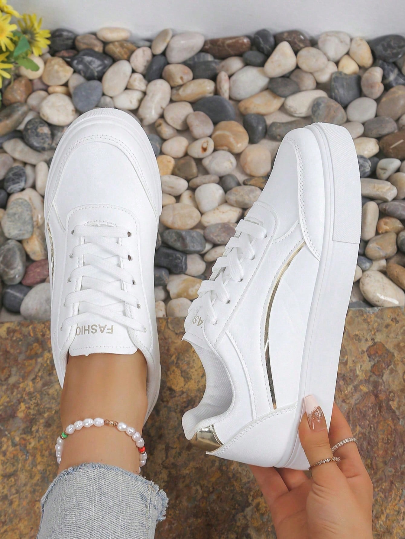 Witte casual sneakers voor dam - Running Gear Women recensie en prijs