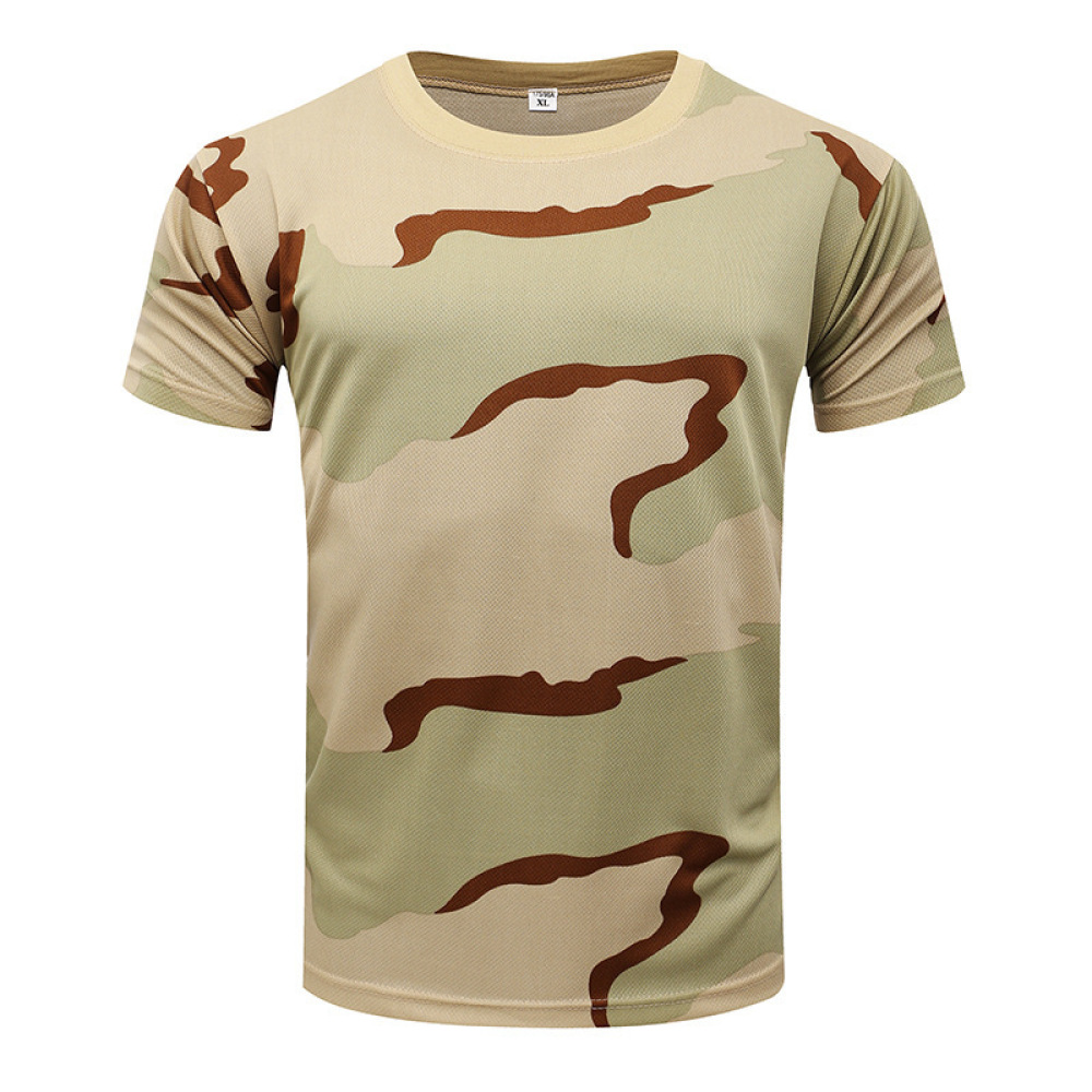 Korte mouw camouflage T-shirt  - Running Gear Gym recensie en prijs