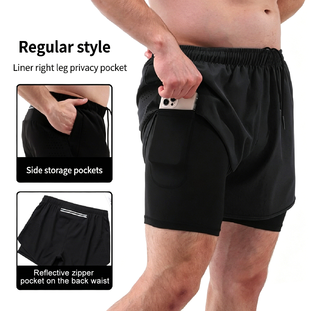 2-in-1 hardloopshorts met hoge - Running Gear Quick Dry recensie en prijs